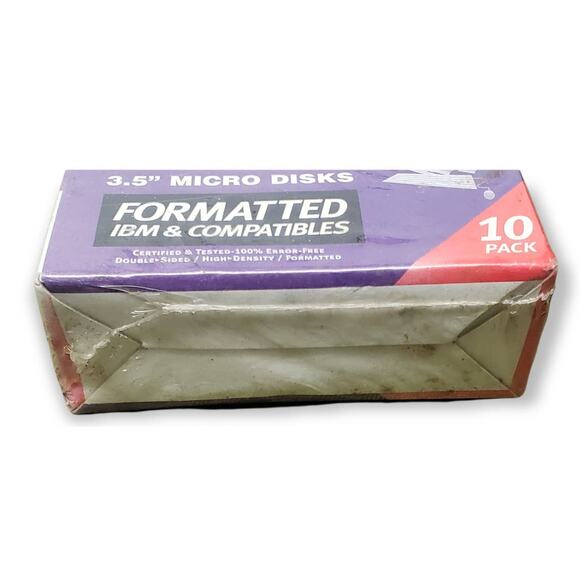 Prism 3.5" Micro Floppy Disks Formatted IBM and Compatibles - Pack of 10 NEW - Picture 6 of 6